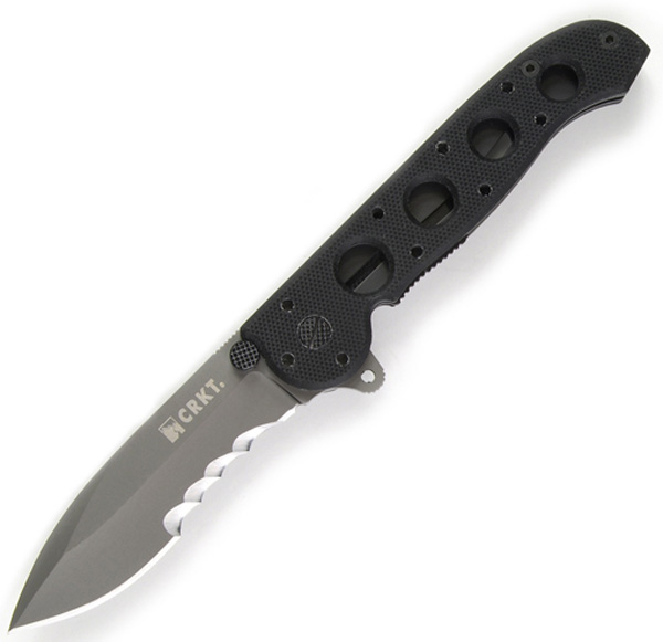 foto M21 G10 Grip black half-serrated